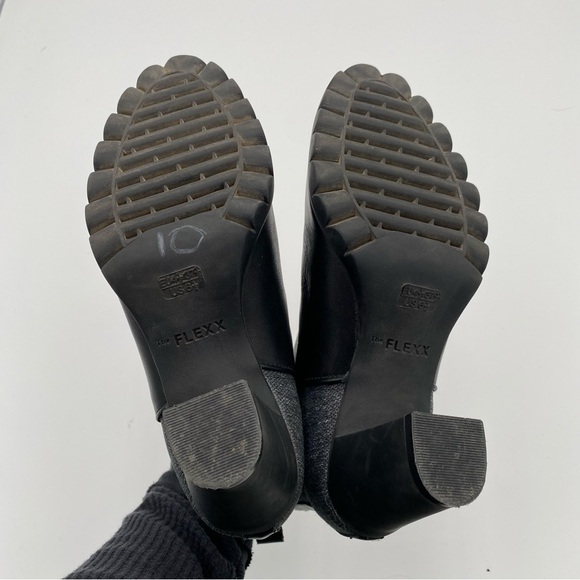 The Flexx Comfort Pull On‎ High Heeled Ankle Boots Booties Black Gray Size 6.5 - Picture 10 of 11